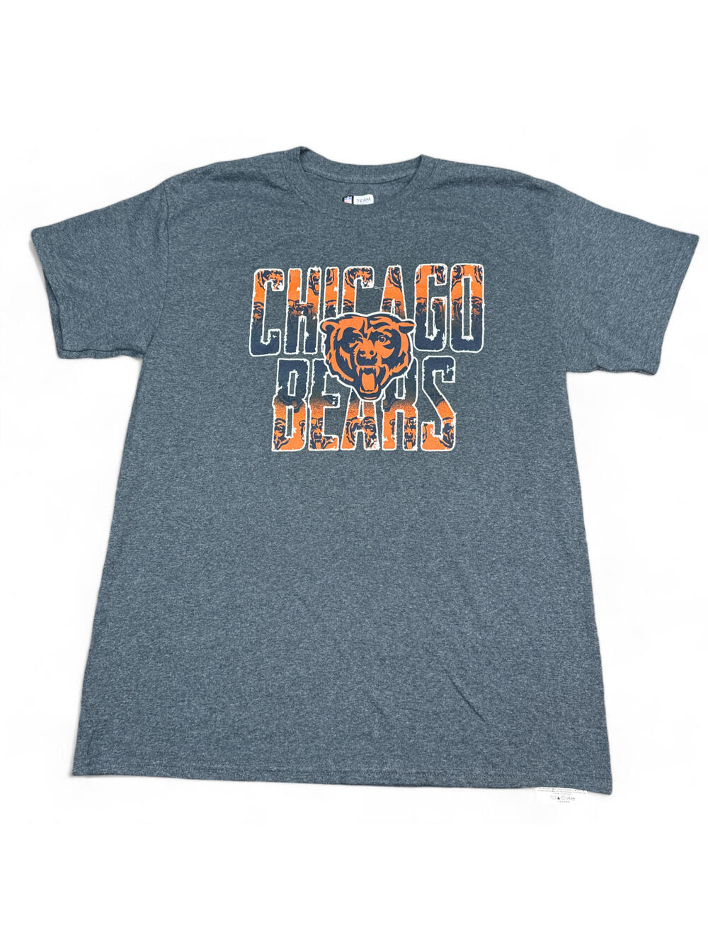 Official Chicago Bears Team Apparel T Shirt Adult Size Large Gray NFL